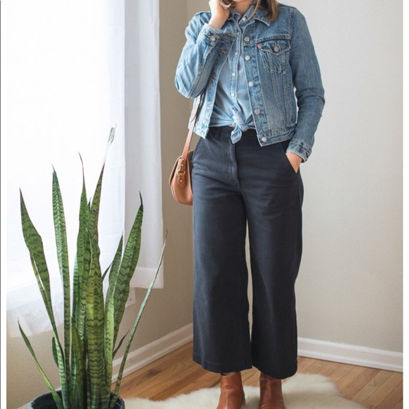 gap wide leg crop jeans